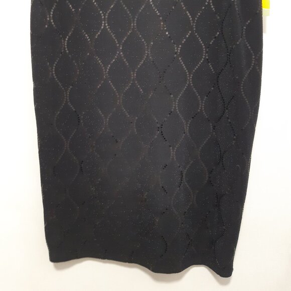 Stunning Frank Lyman Black Sequin elastic waist skirt Size 10 - Picture 10 of 12